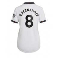 Manchester United Bruno Fernandes #8 Fotballklær Bortedrakt Dame 2022-23 Kortermet